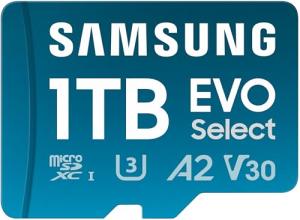 Samsung EVO Select 1TB microSD Card with Adapter