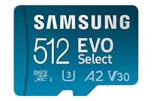 Samsung EVO Select 512GB microSD Card with Adapter