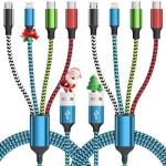 Dual Type-C 4-in-1 Charging Cable 2 Pack