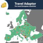 Pipestation EU Travel Adapter with USB-A and USB-C