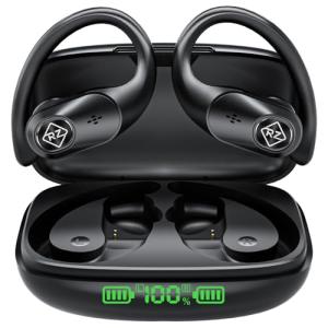 Bluetooth Wireless Earbuds with 96H Playtime and Mic