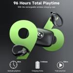 Bluetooth Wireless Earbuds with 96H Playtime and Mic