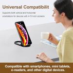 4-Pack Adjustable Foldable Phone Stands - Black & White