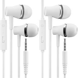 2 Pack Wired Earbuds with Microphone for Smartphones