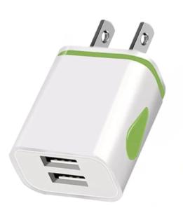 MOBIBAY US 2-Pin Wall Adapter with 2 USB Ports