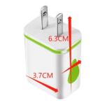 MOBIBAY US 2-Pin Wall Adapter with 2 USB Ports