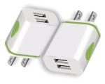 MOBIBAY US 2-Pin Wall Adapter with 2 USB Ports