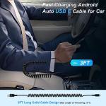 2-Pack Coiled USB C Cable for Android Auto