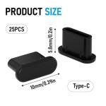 25Pcs USB C Dust Plug Set for Smartphones