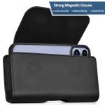 Leather Phone Holster with Clip for iPhone & Samsung