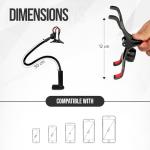 Adjustable Gooseneck Phone Holder for Bed and Desk