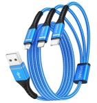 3-in-1 Multi Charging Cable 6FT - 2 Pack