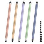 Rainbow 2-in-1 Stylus Pens, 5 Pack