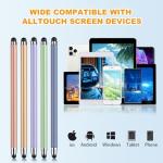 Rainbow 2-in-1 Stylus Pens, 5 Pack