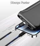 TG90° 10,000mAh Portable Charger with Built-in Cables