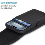 Men's Cell Phone Holster with Card Holder Clip