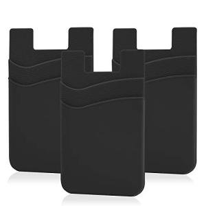 Silicone Stick-on Phone Wallet Holder - Pack of 3