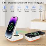 Wireless Charger Stand and Bluetooth Speaker Combo