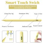Active Stylists Pens for Touch Screens,Capacitive Magnetic Tablet Stylus Pom Tip High Sensitivity & Precision,Stylus Pen for Pro/Air/Mini/iPhone/Samsung/Android and Other Smartphone Device-Yellow