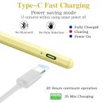 Active Stylists Pens for Touch Screens,Capacitive Magnetic Tablet Stylus Pom Tip High Sensitivity & Precision,Stylus Pen for Pro/Air/Mini/iPhone/Samsung/Android and Other Smartphone Device-Yellow