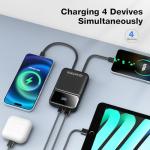 WIXLI 10000mAh Portable Charger with Built-in Cable, PD 22.5W Fast Charging USB C Battery Pack, Cell Phone Power Bank LCD Display for iPhone 16/16 Pro/16 Plus/15/14/13/12/11/X, Samsung, etc