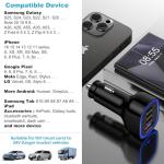 Multi 4 Ports Fast Car Charger Adapter Auto Vehicle Plug - USB C & USB A Quick Charging - Cigarette Lighter Cell Phone Automobile Charger for iPhone 17 Pro Max Air 16e 16 15 14 13 12 11, Samsung