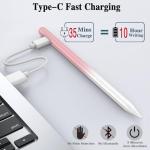 Stylus Pen for Android Tablet,Tablet Pencil for iOS/Android,Rechargeable Active Stylus Pen for iPhone/Samsung/Huawei/Vivo/Lenovo/Pixel and Other Android Smartphones and Tablets-Gradient Pink