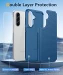 FNTCASE for Samsung Galaxy A56-5G Case: Dual Layer Protective Heavy Duty Cell Phone Cover Shockproof Rugged with Non Slip Textured Back - Military Protection Bumper Tough - 2025, 6.7 inch (Blue)