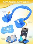 Cell Phone Stand Gifts for Teens Boys Girls Kids: Upgrade Adjustable Peace Sign Thumbs Lazy Cell Phone Holder for Desk Cool Gadgets for iPhone Birthday Gifts for Women Men Teenager Adults Wife (Blue)