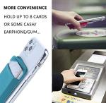 3Pack Cell Phone Card Holder for Back of Phone,Stretchy Stick on Wallet Pocket Credit Card ID Case Pouch Sleeve Self Adhesive Sticker for iPhone Samsung Galaxy Android-Dark Green&Blue Gray&Black