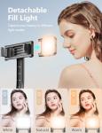 Selfie Stick with Light [Detachable Phone Holder], 41.7" Extendable Phone Tripod with Remote, 360° Rotatable Tripod Stand For iPhone, Samsung, and Android Smartphones (selfie stick with light)