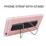 Phone Strap, CISID 4 Pcs Phone Grip with Stand Phone Strap Holder for Hand Finger Kickstand Suitable for iPhone Samsung and Most Smartphones(Black,Silver,Rose Gold,Gold 4PCS)