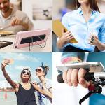 Phone Strap, CISID 4 Pcs Phone Grip with Stand Phone Strap Holder for Hand Finger Kickstand Suitable for iPhone Samsung and Most Smartphones(Black,Silver,Rose Gold,Gold 4PCS)