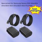 USB C Charger, Fast Charging Block, Type-C Power Adapter. The Mobile Phone Charger is Suitable for Samsung Galaxy S25/S24 S23 S22 S21 Ultra/S20/S20 Ultra/Note 20 Ultra,Android【2-Pack】