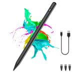 Stylus Pen for Android Tablet, Pom Tip Tablet Pencil for ios/Android,Rechargeable Active Stylus Pen for iPhone /Samsung/XiaoMi/Huawei/Vivo/Lenovo and Other Android Smartphones and Tablets-Black
