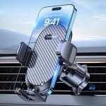 Coolpow Phone Holders for Your Car Vent Phone Mount for Car【Smallest & Wider Clamp & Metal Hook】Air Vent Phone Holder for Car Phone Holder Vent Cell Phone Stand for iPhone Samsung Android Smartphones