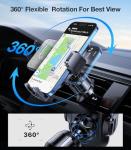 Coolpow Phone Holders for Your Car Vent Phone Mount for Car【Smallest & Wider Clamp & Metal Hook】Air Vent Phone Holder for Car Phone Holder Vent Cell Phone Stand for iPhone Samsung Android Smartphones