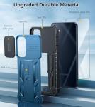 FNTCASE for Samsung Galaxy A16-5G Case: Military Grade Dropproof Cell Phone Cover with Kickstand & Slide | Protective Heavy Duty Rugged Phone Case Bumper Textured Protector (Blue)