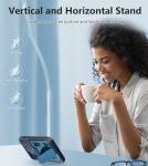 FNTCASE for Samsung Galaxy A16-5G Case: Military Grade Dropproof Cell Phone Cover with Kickstand & Slide | Protective Heavy Duty Rugged Phone Case Bumper Textured Protector (Blue)