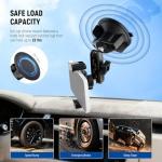 NEEWER Phone Holder for Your Car, 360° Rotating Vacuum Suction Cup Metal Cell Phone Mount Magic Arm Compatible with iPhone Samsung for UTV Windshield Skylight Glass Navigation Video Recording, PA136