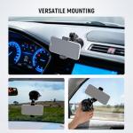 NEEWER Phone Holder for Your Car, 360° Rotating Vacuum Suction Cup Metal Cell Phone Mount Magic Arm Compatible with iPhone Samsung for UTV Windshield Skylight Glass Navigation Video Recording, PA136