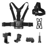 KINGKI Mobile Phone Chest Strap Harness Mount Head Strap Holder Kit for POV/VLOG,Cell Phone Clip Compatible with iPhone,Samsung,GoPro Hero 12, 11,10, 9, 8, AKASO,DJI Osmo,and Action Cameras…