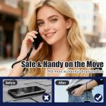 Adjustable Phone Lanyard Wrist Strap Anti Theft with 2 Tether Tabs,360° Rotation, Universal Phone Case Wrist Strap for iPhone 16/Pro and Most Smartphones, Cell Lanyard for Travel Women & Men Black