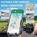 Bike Phone Mount Holder, Motorcycle Phone Mount for Scooter, Mountain, Dirt Bike, Stroller and Motorcycle, 360°Rotate Handlebar Phone Holder Compatible with iPhone & Android Smartphones from 4.7-7.2''