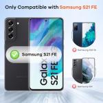3+3 Pack for Samsung Galaxy S21 FE 5G Privacy Screen Protector & Phone Camera Lens Protector 9H Tempered Glass Cell Phone Protector Camera Case (Galaxy S21 FE Privacy)