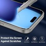 ivoler 3 in 1 Case for iPhone 17 with 2 Pieces Tempered Glass Screen Protectors, Military Standard Shockproof Cell Phone Case, Matte Translucent Anti-Fingerprint Protective Case,Light-Purple