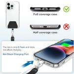 COCASES Phone Lanyard Crossbody and Wrist Strap 2 Pack, Adjustable iPhone Lanyard for neck and wrist with 2 Patches Anti Theft Phone Chain compatible with most Smartphones Black*2