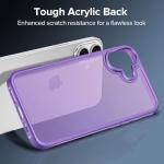 ivoler 3 in 1 Case for iPhone 17 with 2 Pieces Tempered Glass Screen Protectors, Military Standard Shockproof Cell Phone Case, Matte Translucent Anti-Fingerprint Protective Case,Light-Purple