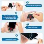 COCASES Phone Lanyard Crossbody and Wrist Strap 2 Pack, Adjustable iPhone Lanyard for neck and wrist with 2 Patches Anti Theft Phone Chain compatible with most Smartphones Black*2