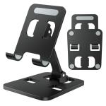 Anifrim Phone Stand for Desk, Dual Folding Cell Phone Holder, Fully Adjustable Portable Mobile Phone Holder for iPhone 17 16 15 14 13 12 11 Pro Max Plus Air, Galaxy S25 S24, All Phones - Black
